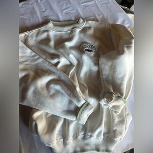 Vintage Alpine Cream Crewneck Sweater with Colorado Patch